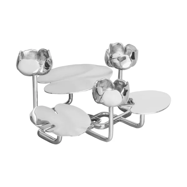 Hilke Collection Ninfea grande kandelaar Vernikkeld messing