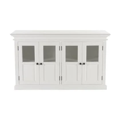 Hioshop Halifax dressoir 4 deuren wit.