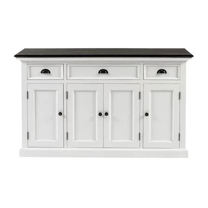 Hioshop HalifaxContrast dressoir 4 deuren, 2 kleine og 1 groot lade