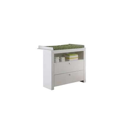 Hioshop Olja commode met 2 lades en 1 plank, wit.