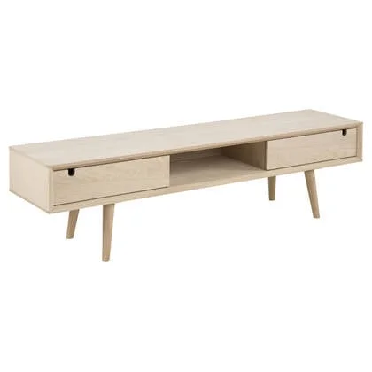 Hjem Interiors Tilda Blank Eiken TV Meubel met 2-Schuifdeuren