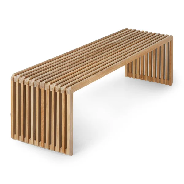 HKLIVING-collectie Bank teak met houten latten