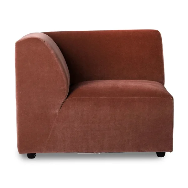 HKLIVING-collectie Jax bank element links corner royal velvet magnolia