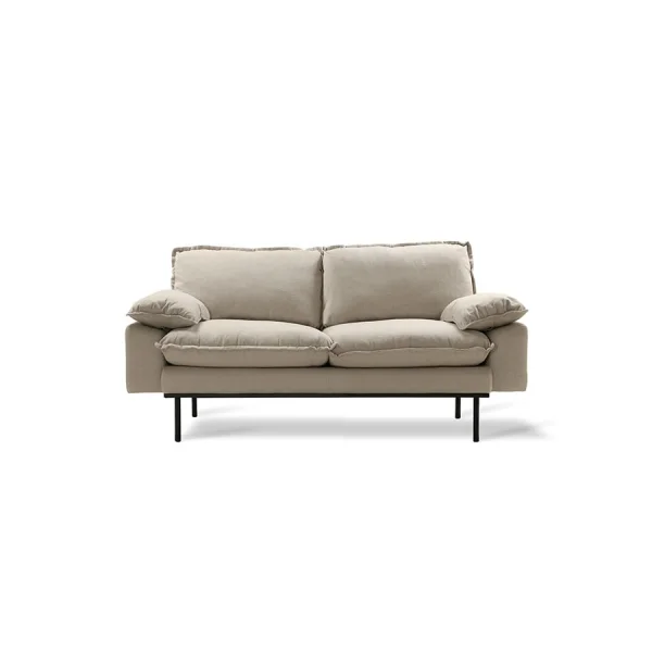 HKLIVING-collectie Retro sofa 2-zits bank cosy beige