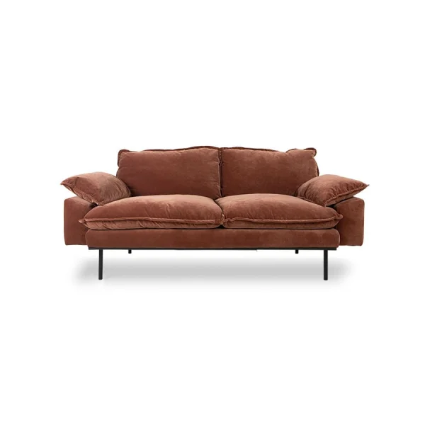 HKLIVING-collectie Retro sofa 2-zits royal velvet magnolia