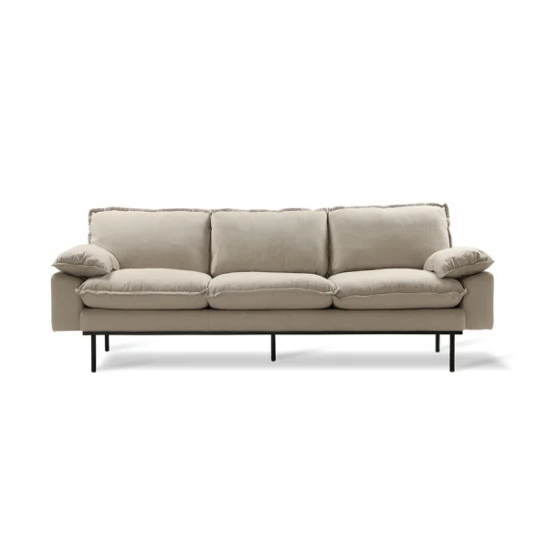 HKLIVING-collectie Retro sofa 3-zits bank cosy beige