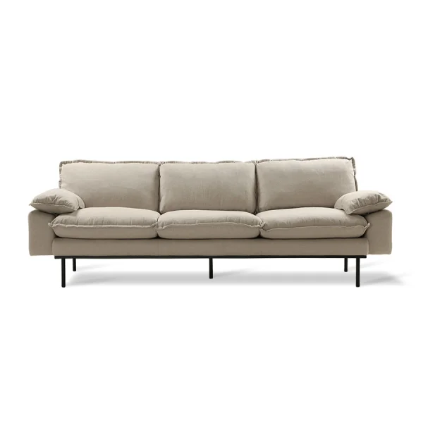 HKLIVING-collectie Retro sofa 4-zits bank cosy beige