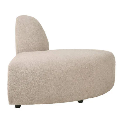 HKliving Jax Bank Element - Hoekstuk Rond - Bouclé - Taupe