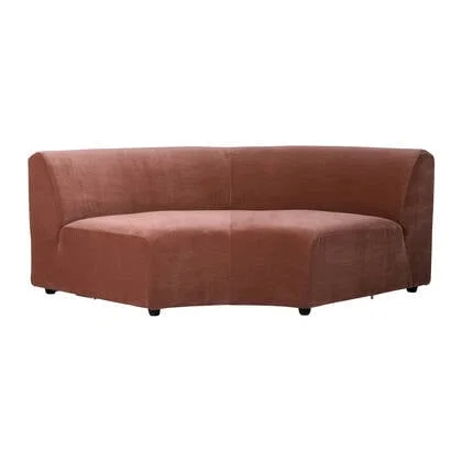 HKliving Jax Bank Element - Middenstuk Rond - Royal Velvet - Magnolia