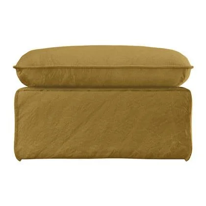 HKliving Nomad Hocker - Linnen - Burnt Ochre