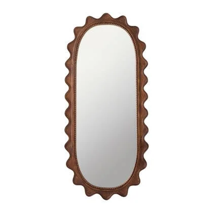 HKliving Ripple Spiegel - Hout