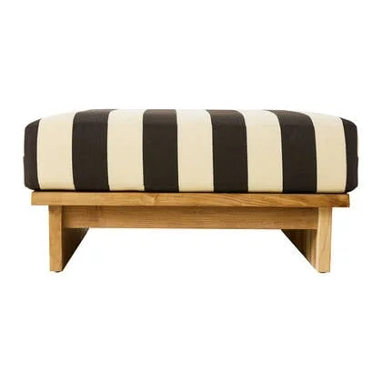 HKliving Teak Hocker - Stracciatella