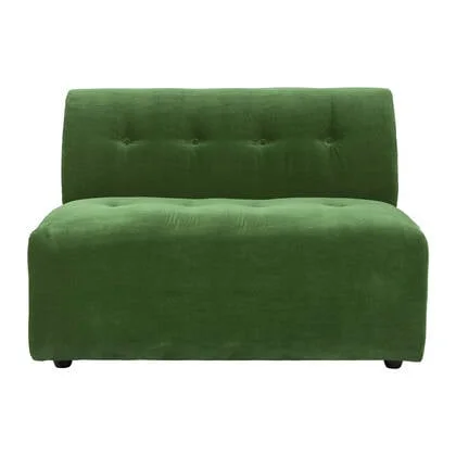 HKliving Vint Bank Element - 1,5-zitsbank Middenstuk - Royal Velvet - Groen