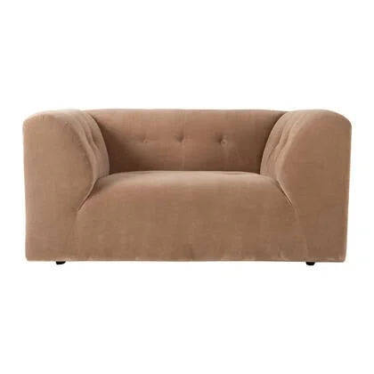 HKliving Vint Bank Element - Loveseat - Corduroy Rib - Bruin