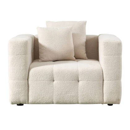 Home Deluxe Fauteuil - Bouclé - Beige