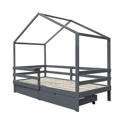 Home Deluxe kinderbed Grijs Met lades