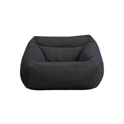 Home Deluxe Zitzak Fauteuil - Ribfluweel - Antraciet