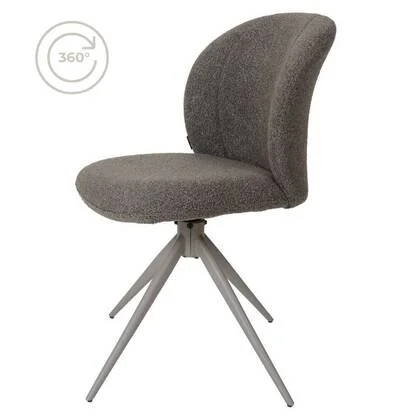 Home67 - Eetkamerstoel Cosmo - Bouclé - Brown