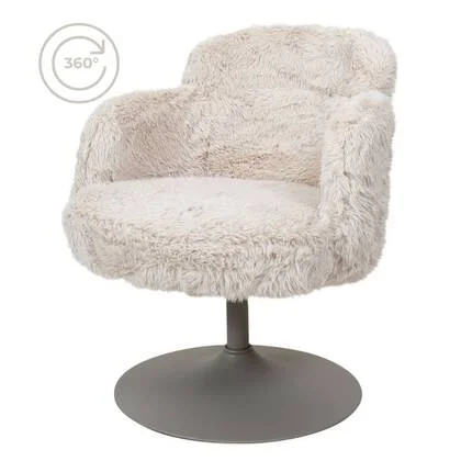 Home67 - Fauteuil Scottie Fluffy Creme