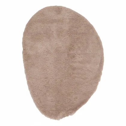 Hoogpolig Organisch vloerkleed Furr Stone bruin - Interieur05