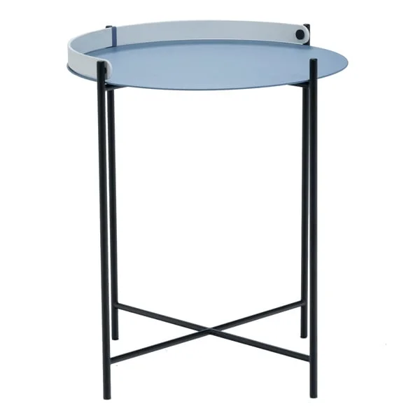 Houe-collectie EDGE bijzettafel Ø46 blauw