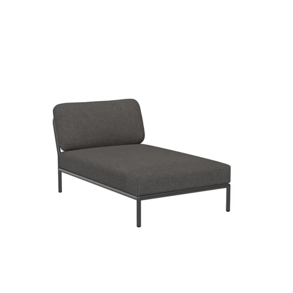 Houe-collectie LEVEL Chaise longue Dark grey