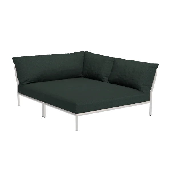 HOUE LEVEL 2 Cozy Sofa Muted White - Sunbrella Heritage alpine green - rechts