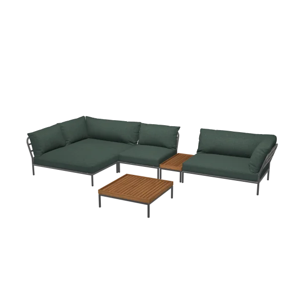 HOUE LEVEL 2 Loungeset 2 - Sunbrella Heritage alpine green - dark grey