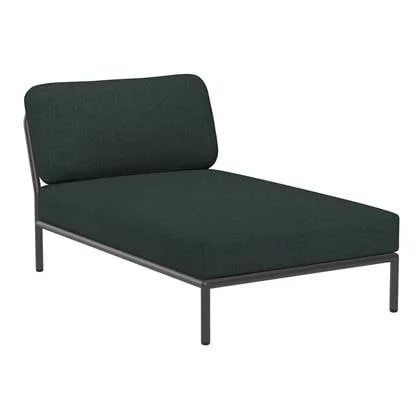 Houe Level Chaise Longue ligbed frame donkergrijs stof alpine