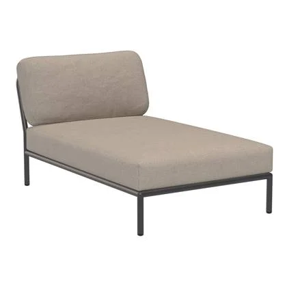 Houe Level Chaise Longue ligbed frame donkergrijs stof ash