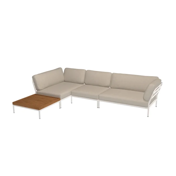 HOUE LEVEL Lounge Set 1 - Sunbrella Heritage ash - muted white