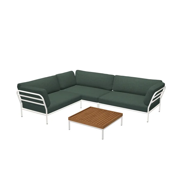 HOUE LEVEL Loungeset 5 - Sunbrella Heritage alpine green - muted white