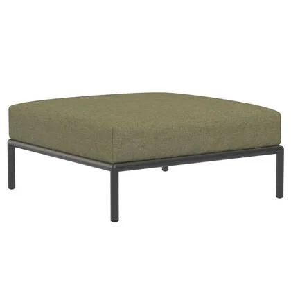 Houe Level2 Ottoman voetenbank Dark Grey frame Leaf