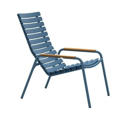 Houe ReClips fauteuil met bamboe armleuning sky blue