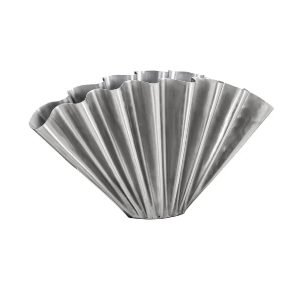 House Doctor - Flood vaas lengte 53 cm geborsteld zilver ijzer