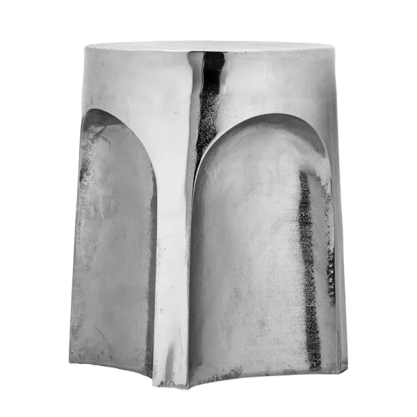 House Doctor - Riga bijzettafel zilver metaal hoogte 40 cm