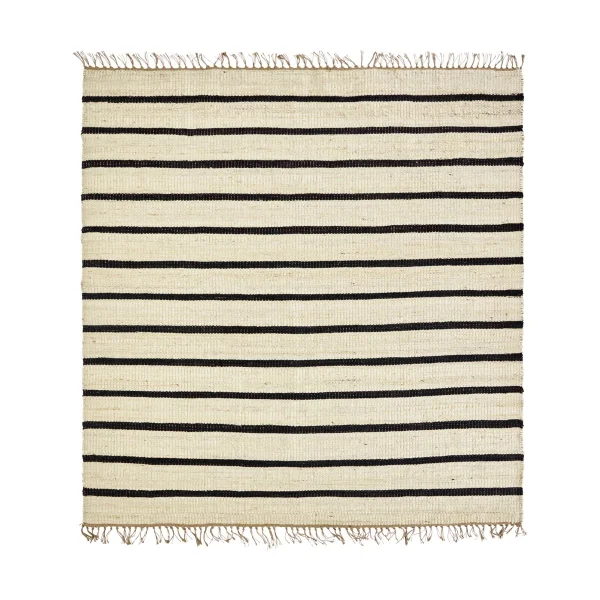 House Doctor Sima vloerkleed 180x180 cm Zwart-natuur