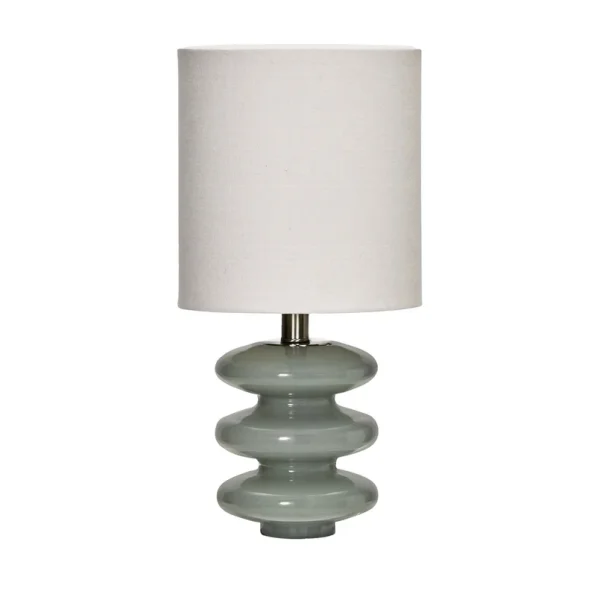 House Doctor - Step S tafellamp lichtblauw katoen glas