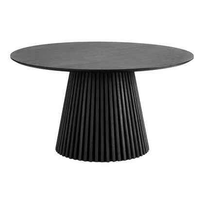 House Nordic Osaka Zwart Eiken Eettafel Rond Ø140