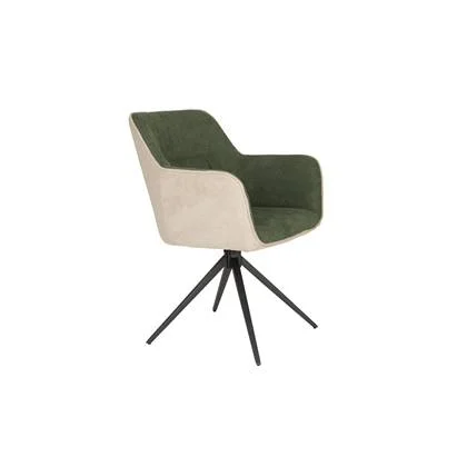 Housecraft Living Daley Eetkamerstoelen Beige|Groen - Set van 2