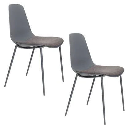 Housecraft Living Jeffrey Eetkamerstoelen Grijs - Set van 4