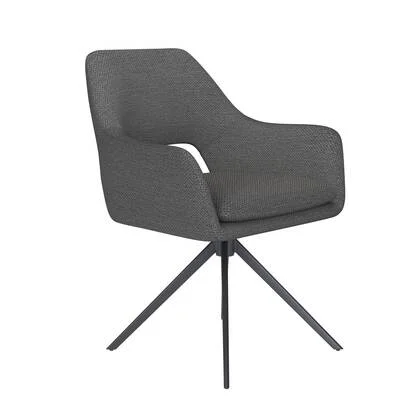 Housecraft Living Mos Eetkamerstoel Draaibaar Metaal Grijs