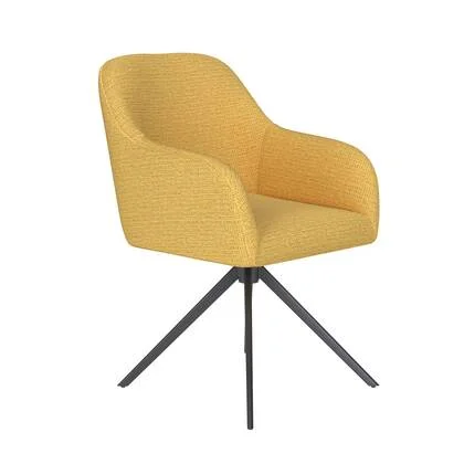 Housecraft Living Otis Eetkamerstoel Draaibaar Metaal Okergeel