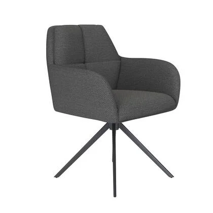 Housecraft Living Pete Eetkamerstoel Draaibaar Metaal Grijs