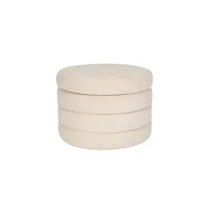 Housecraft Living Zuma Poef met opbergruimte Bouclé Beige