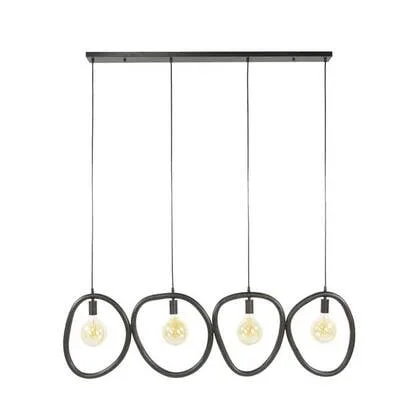 Hoyz Collection - Hanglamp Pebble 4 Lichts - Artic Zwart