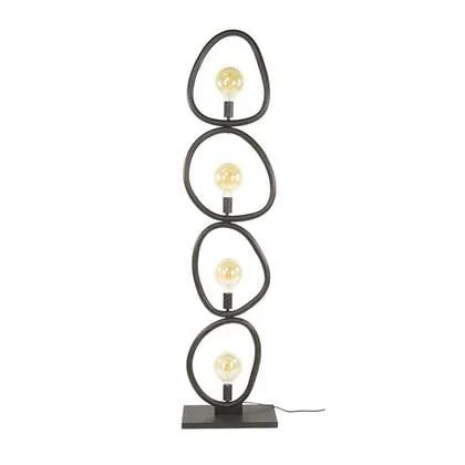 Hoyz Collection - Vloerlamp Pebble 4-lichts - Artic Zwart