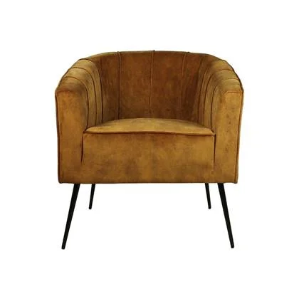 HSM - HSM Collection-Fauteuil Chester-72x71x80-Goud|Zwart-Stof|metaal