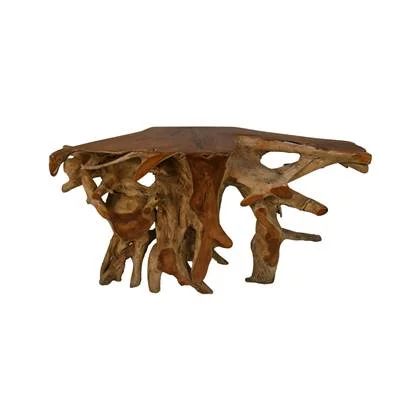 HSM - HSM Collection-Wandtafel Teak Root Flower-150x40x80-Naturel-Teak