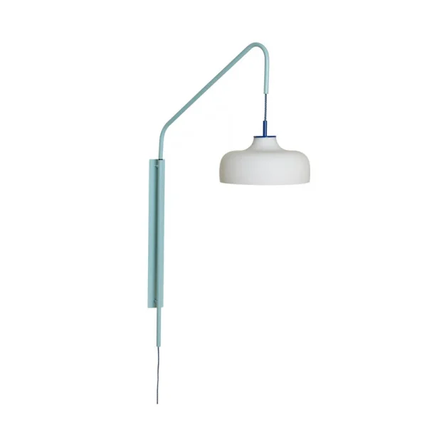 Hübsch - Current wandlamp, lichtblauw, uitsteek 71 cm